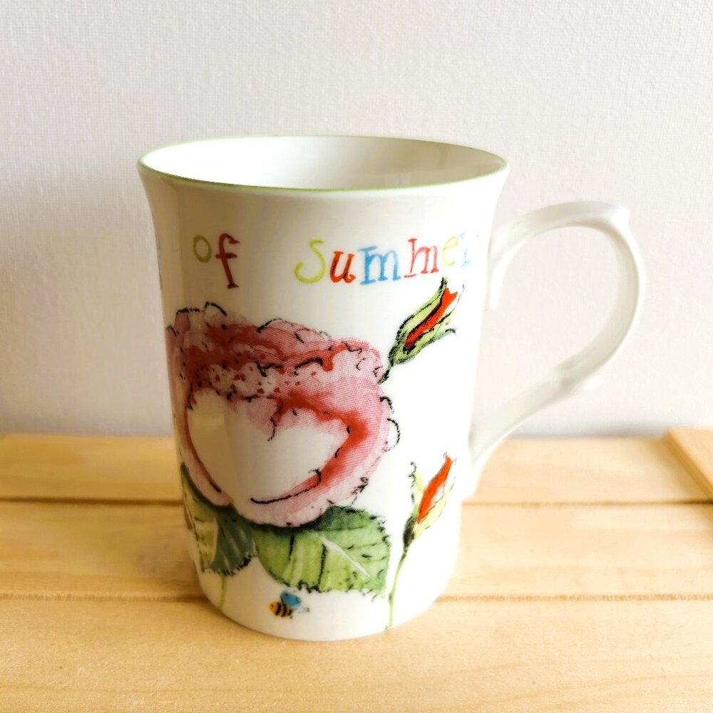 Rose of England Vintage Summertime Mug, Made in the United Kingdom